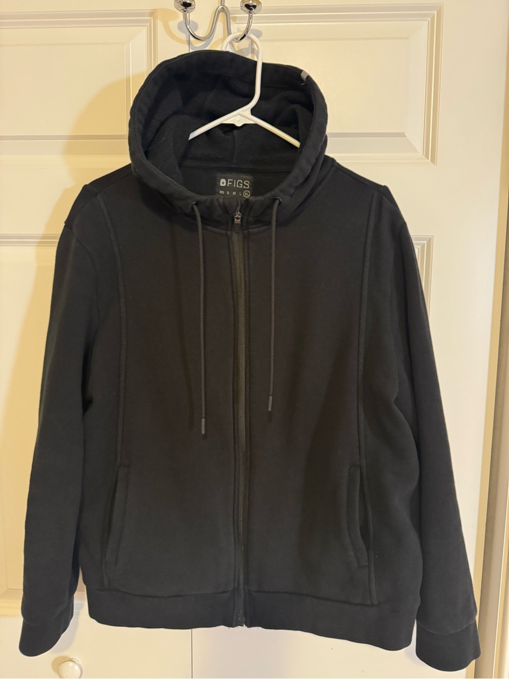 Figs unisex Black Full-Zip Hoodie Sweater